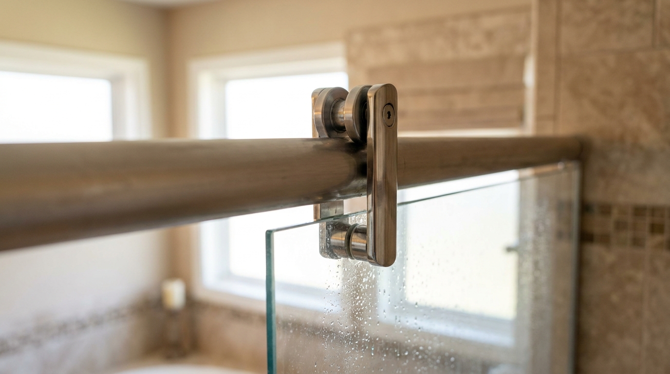 Top track and roller mechanism detail of CRL Crescent single slider